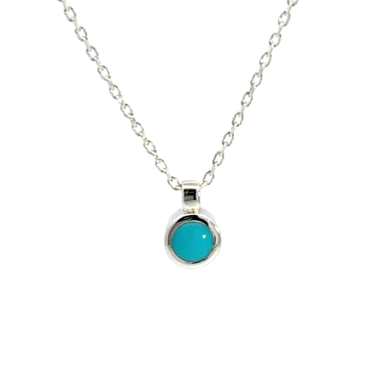 Amazon.com: Turquoise Necklace in 925 Sterling Silver - 8mm